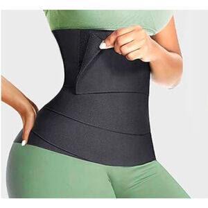 NEW Womens UliUli Black Waist Trainer Wrap Back Support Post Partum Size Small